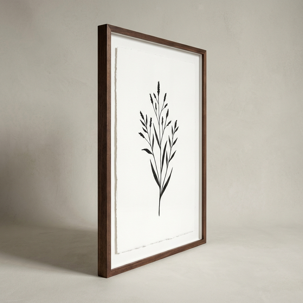 Póster con marco de madera prémium con papel mate de calidad museo