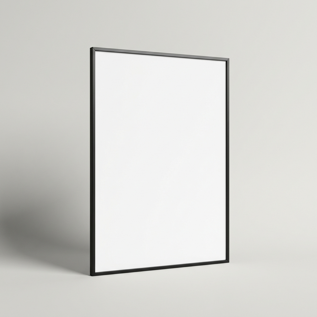 Póster de papel mate prémium con marco de metal