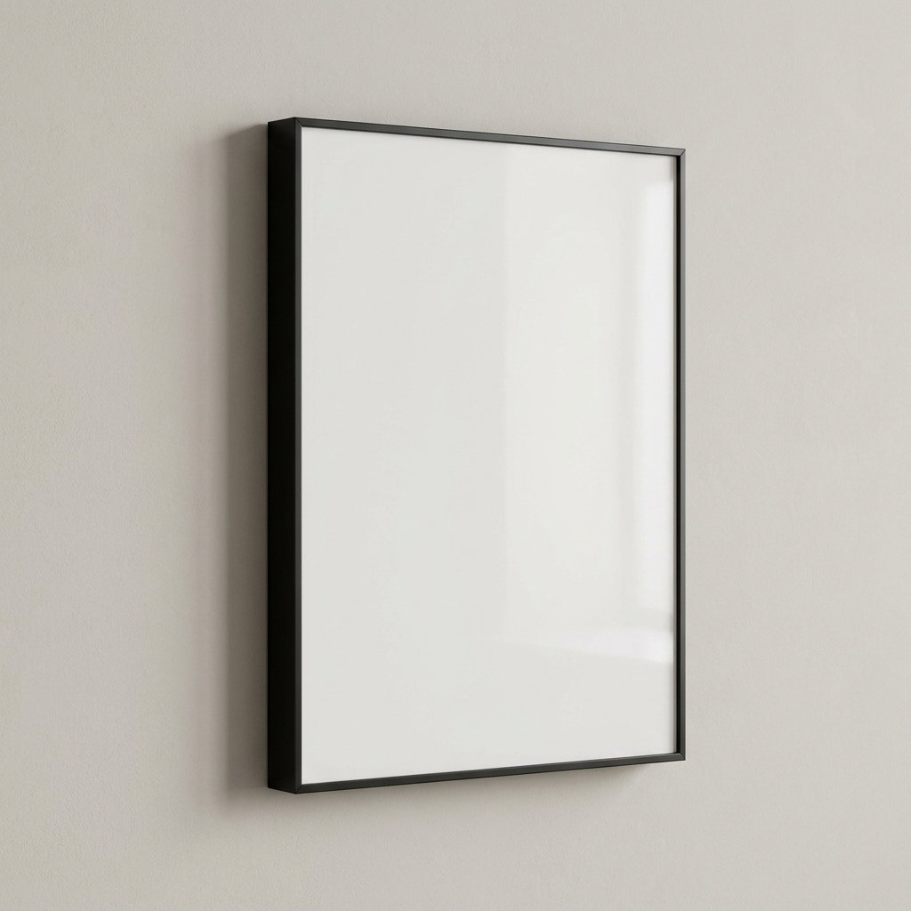 Póster de papel semibrillante prémium con marco de metal