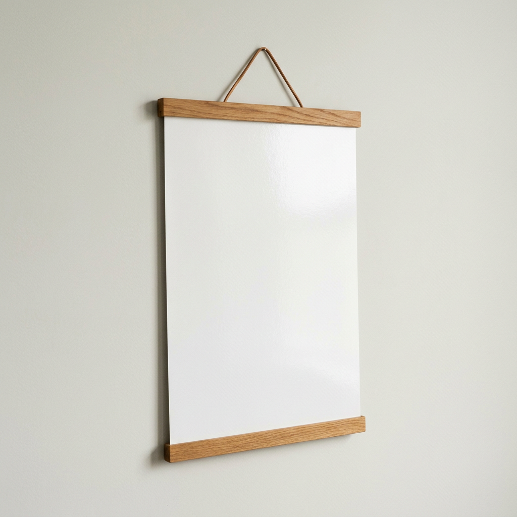 Póster de papel semibrillante prémium con colgador