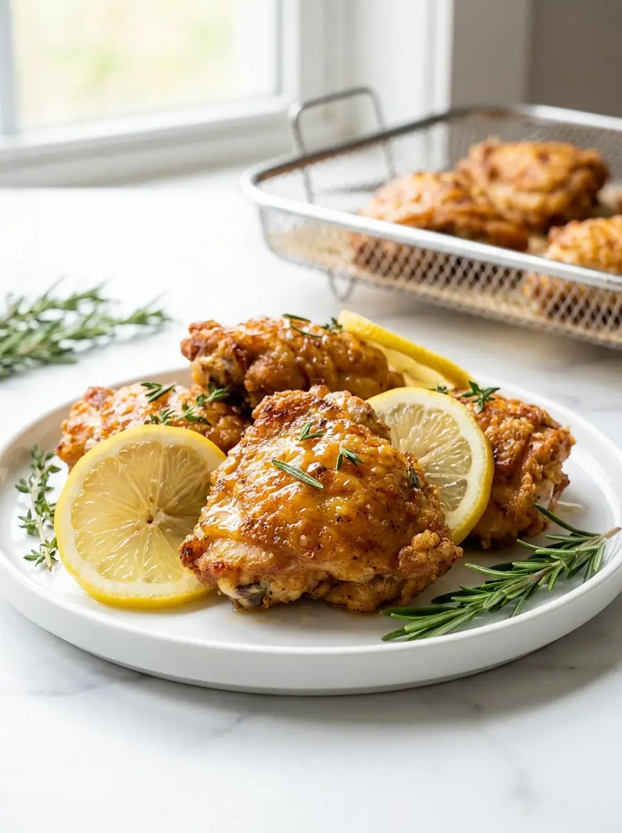 Pollo crocante al limón