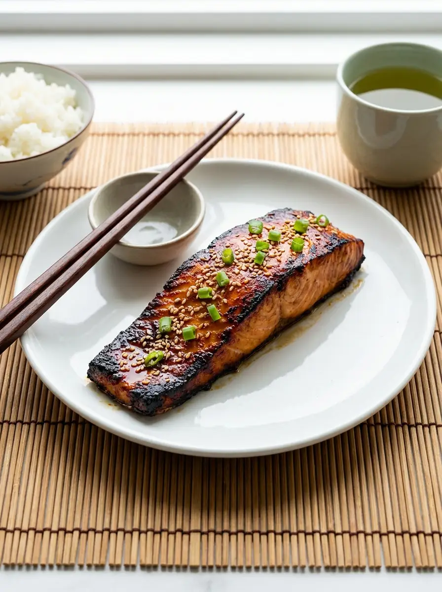 Salmón teriyaki