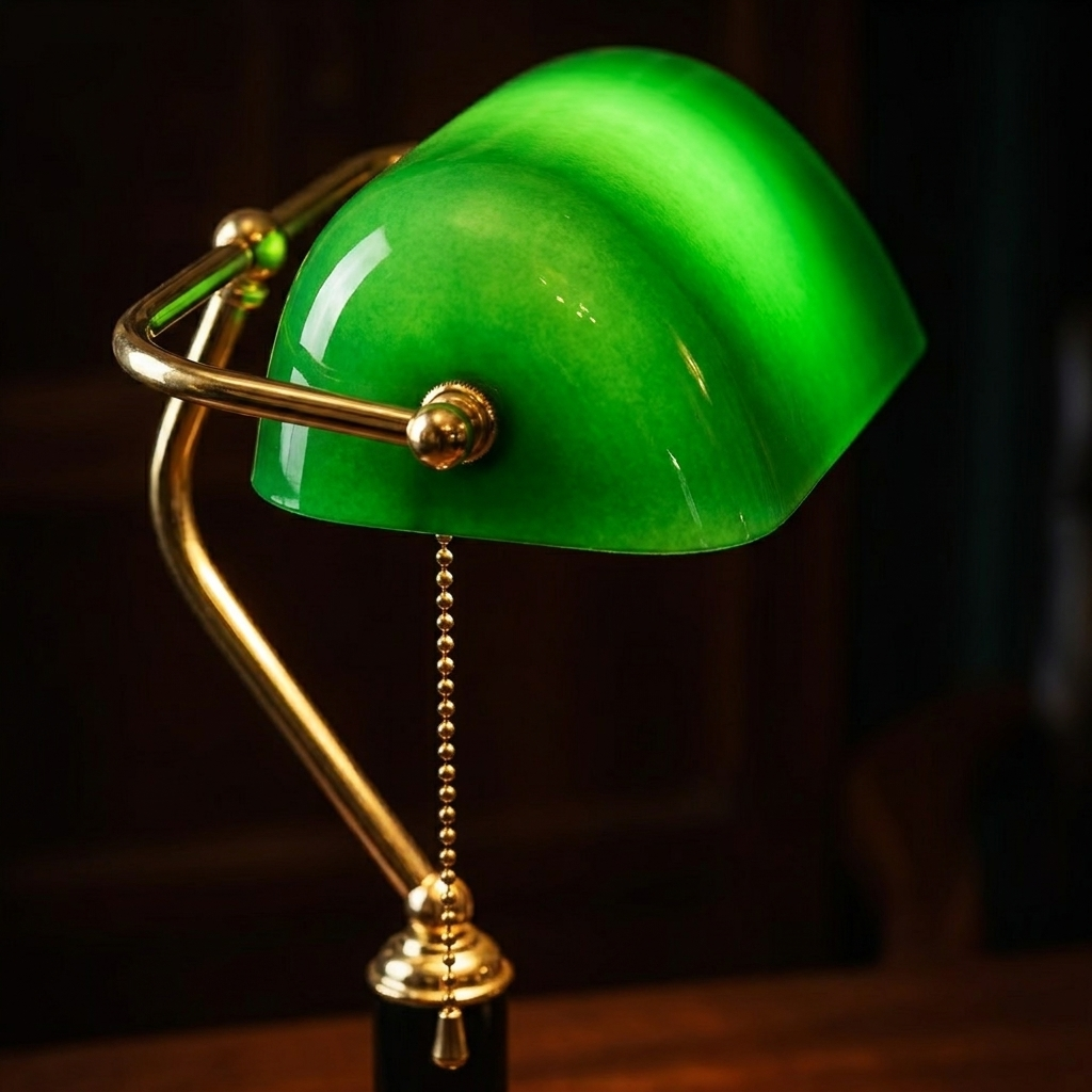Dettaglio vetro verde smeraldo e ottone