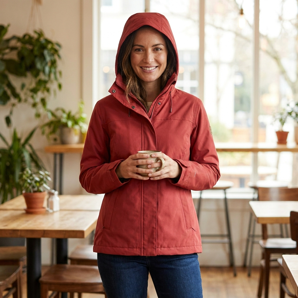 Women's Short Rain Jacket - Baked Apple