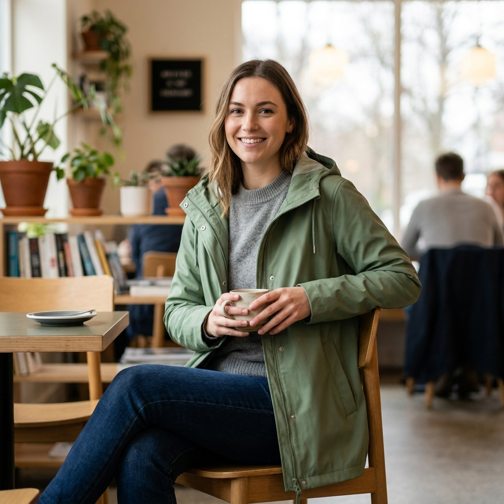 Women's Short Rain Jacket - Coriander