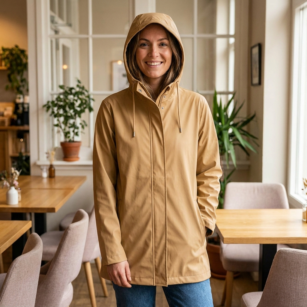 Women's Lightweight Raincoat - Wheat