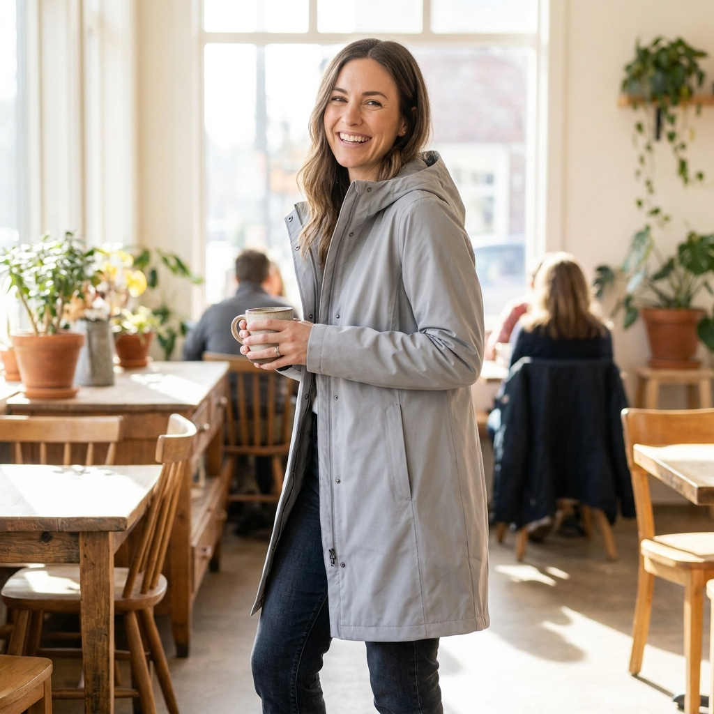 Women's Long Rain Jacket - Atmosphere