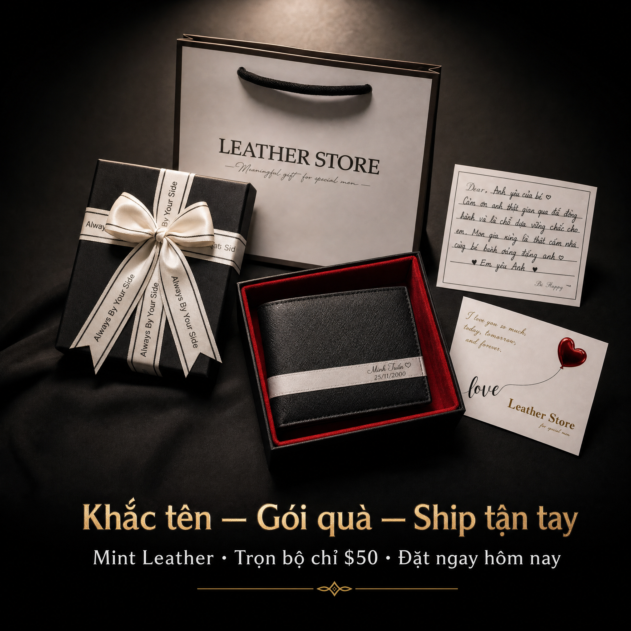 Khắc tên gói quà ship tận tay