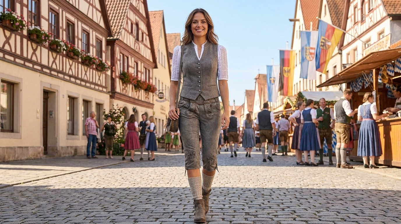 Volksfest Outfit ohne Dirndl 2026 – Hangowear OVIDA KNIEBUND als moderne Dirndl-Alternative