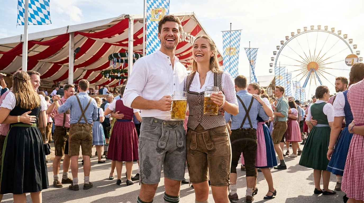 Volksfest Outfit 2026 – Hangowear Trachtenmode für Damen und Herren auf dem Volksfest