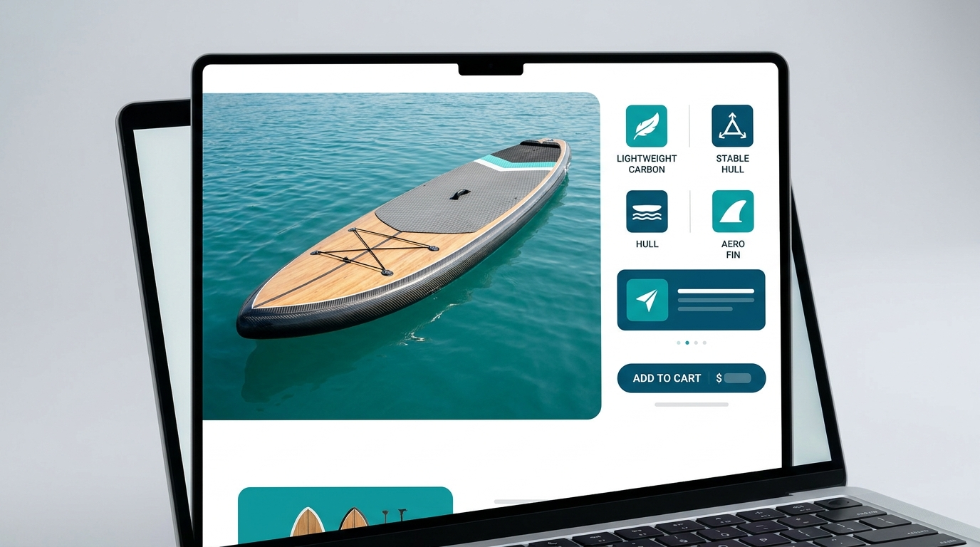 Custom Shopify product page template built for Starboard by The4
