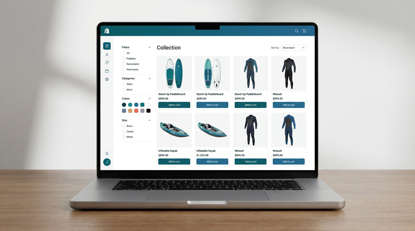 Custom Shopify collection page template built for Starboard by The4
