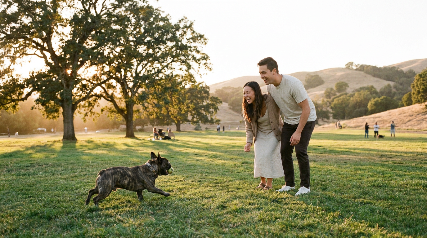 French Bulldog in a park