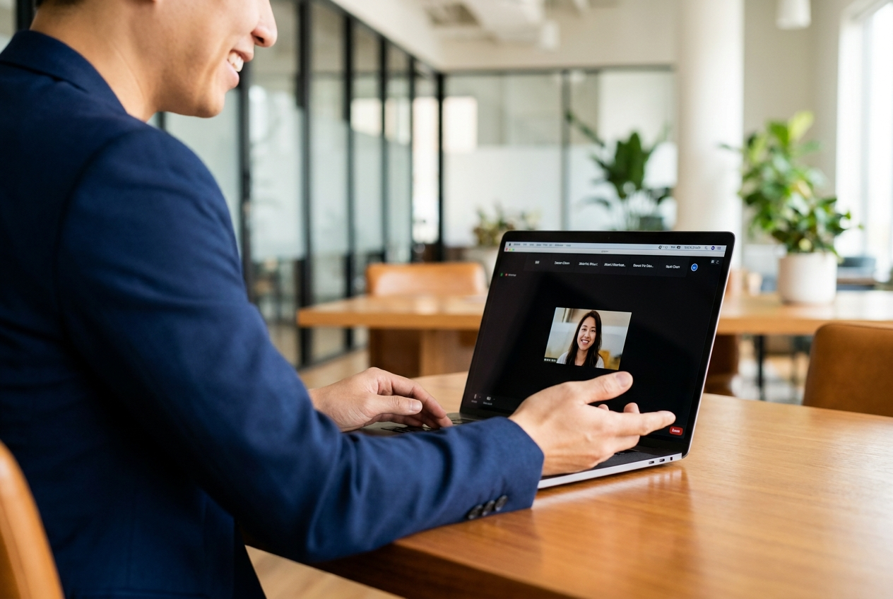 Recruiter running a video interview