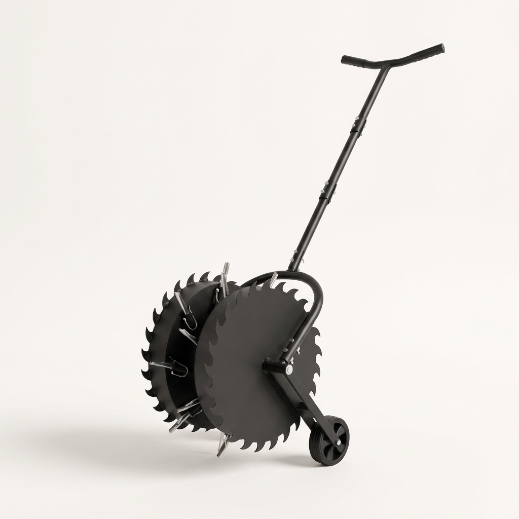 The TurfCore rolling lawn core aerator