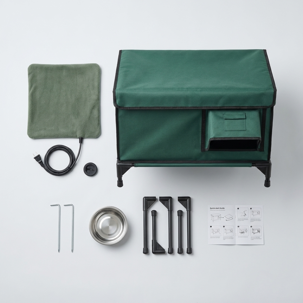Everything in the CozyCove box, laid out