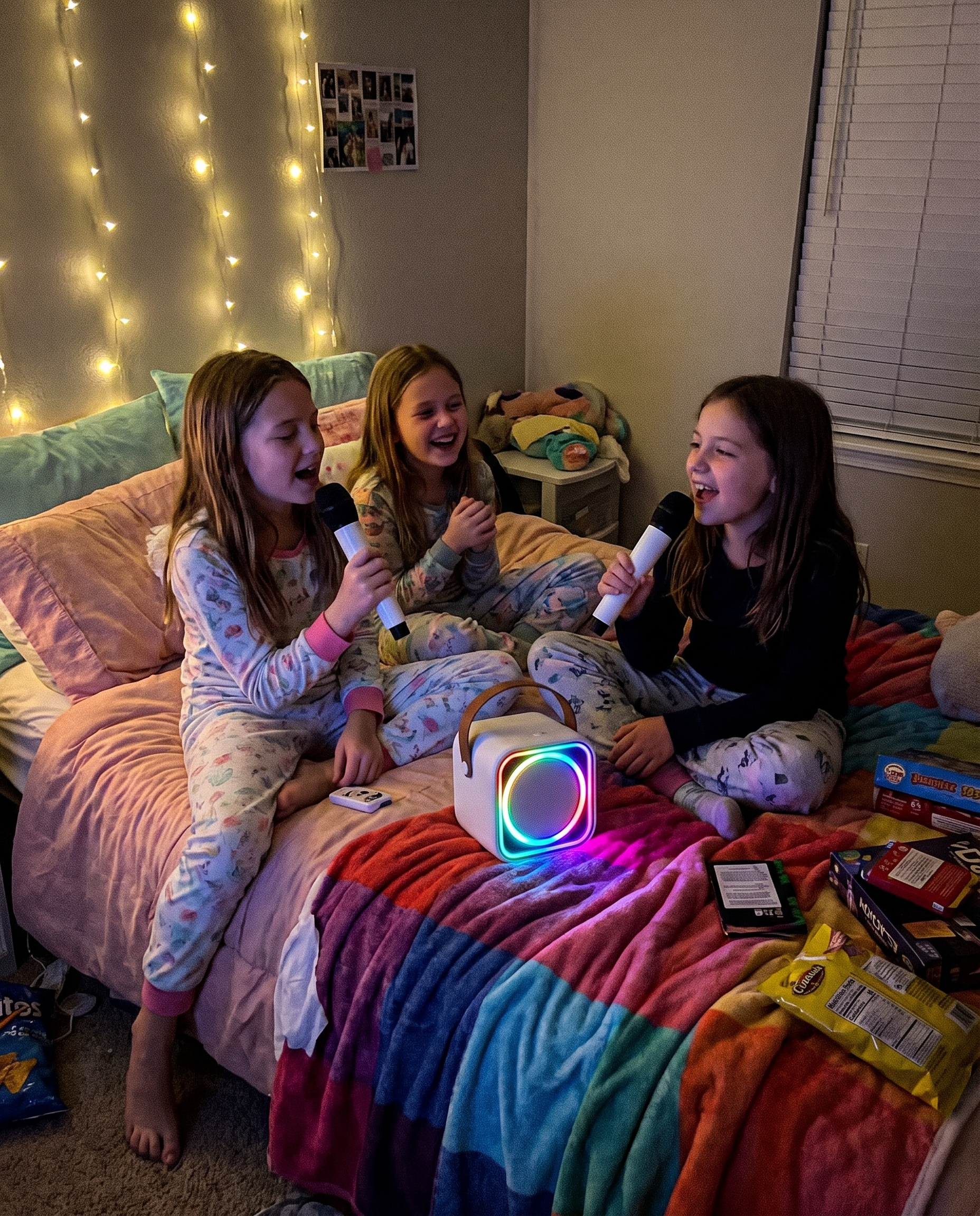 A GlowPop sleepover sing-along
