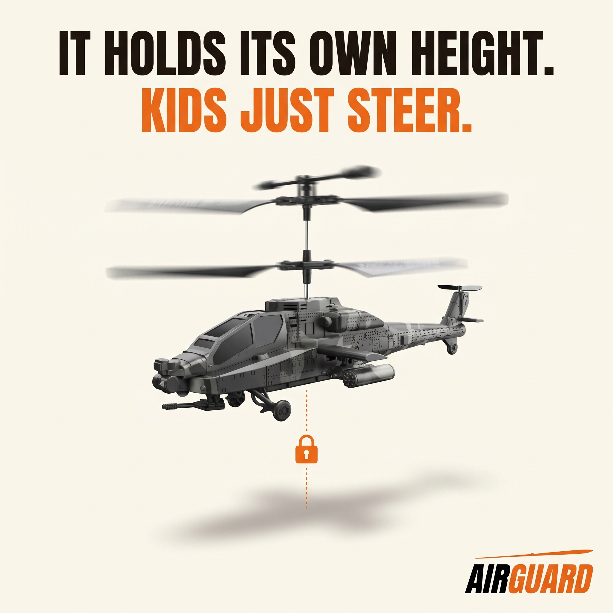 AirGuard holds its own height so kids just steer