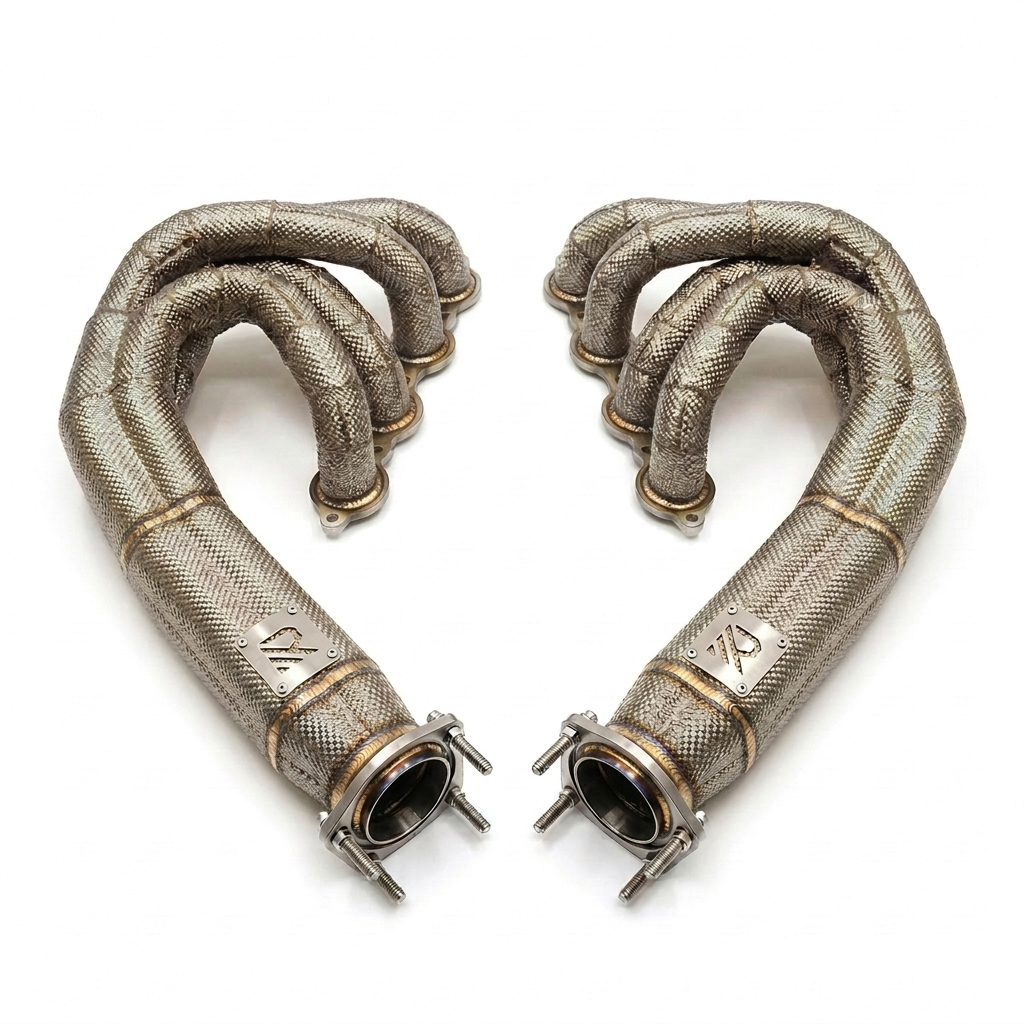 Equal-length thermal-wrapped headers for the Corvette C8 Stingray