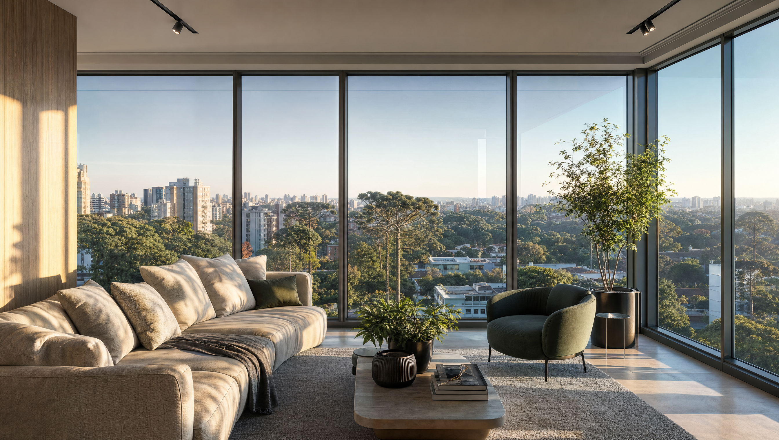 Insulfilm residencial nano cerâmica em janela de apartamento em Curitiba