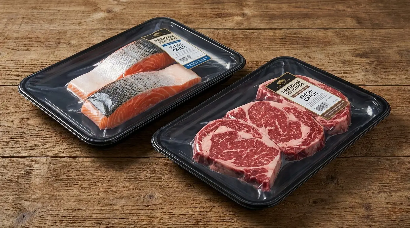 VSP vacuum skin packaged fresh food products