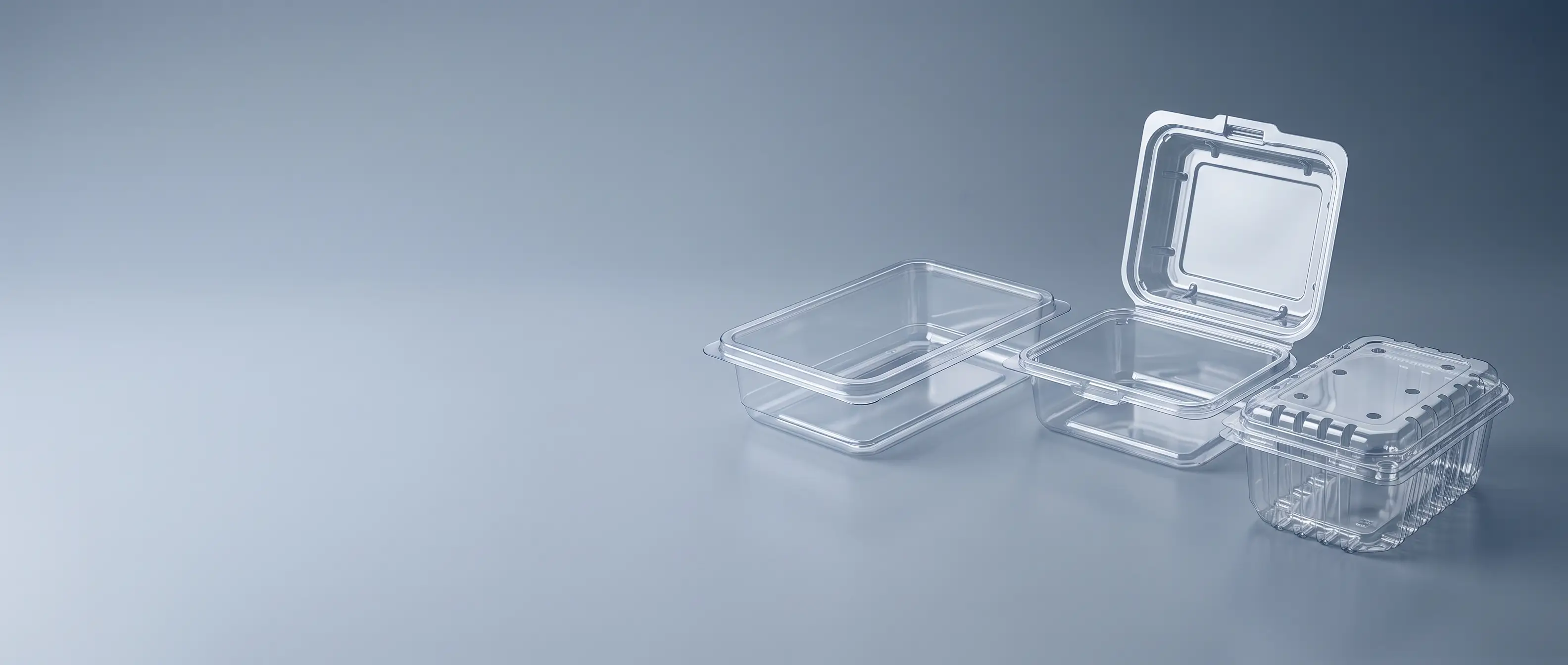 Formed clear PET / APET tray for food and retail packaging