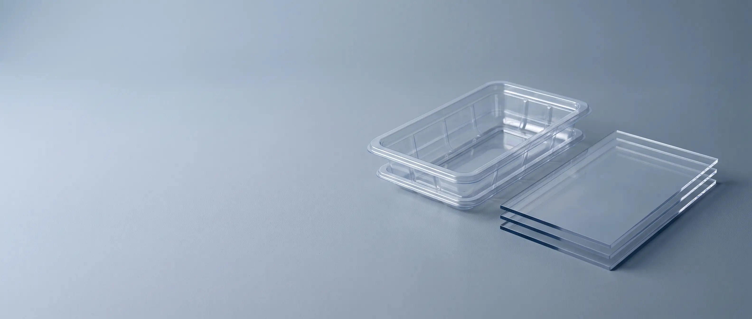 Formed clear polycarbonate industrial tray and machine guard — extreme-impact, heat-resistant engineering forming sheet