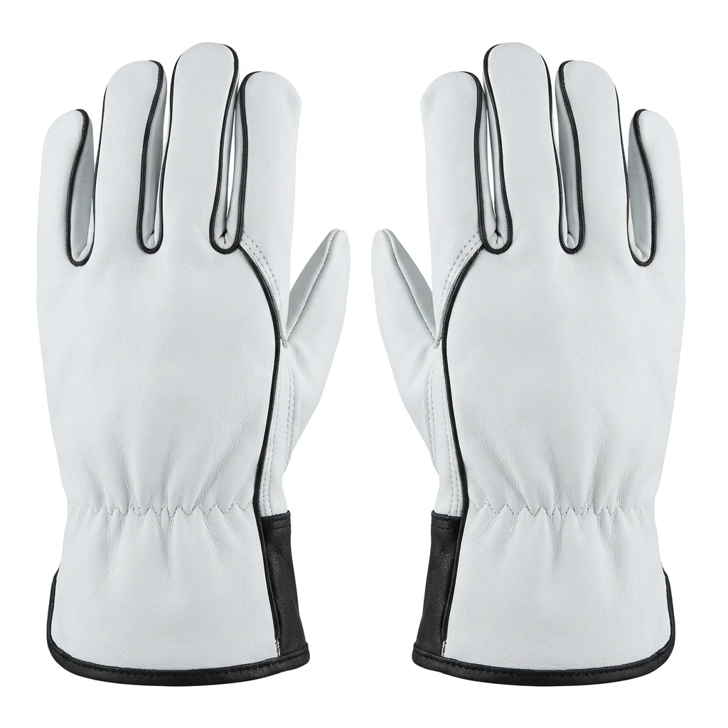 SAS 4011 white cow grain welding glove