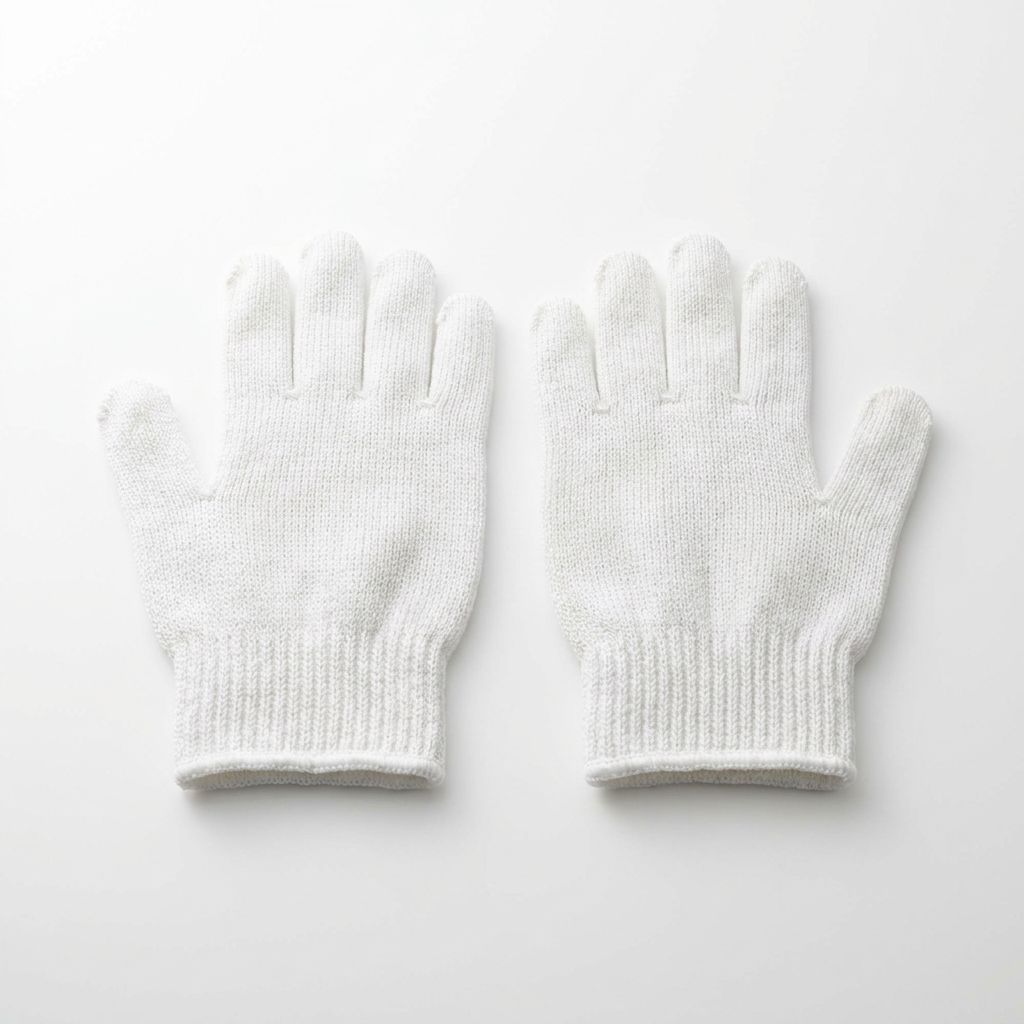 SAS 3005 polycotton seamless white glove