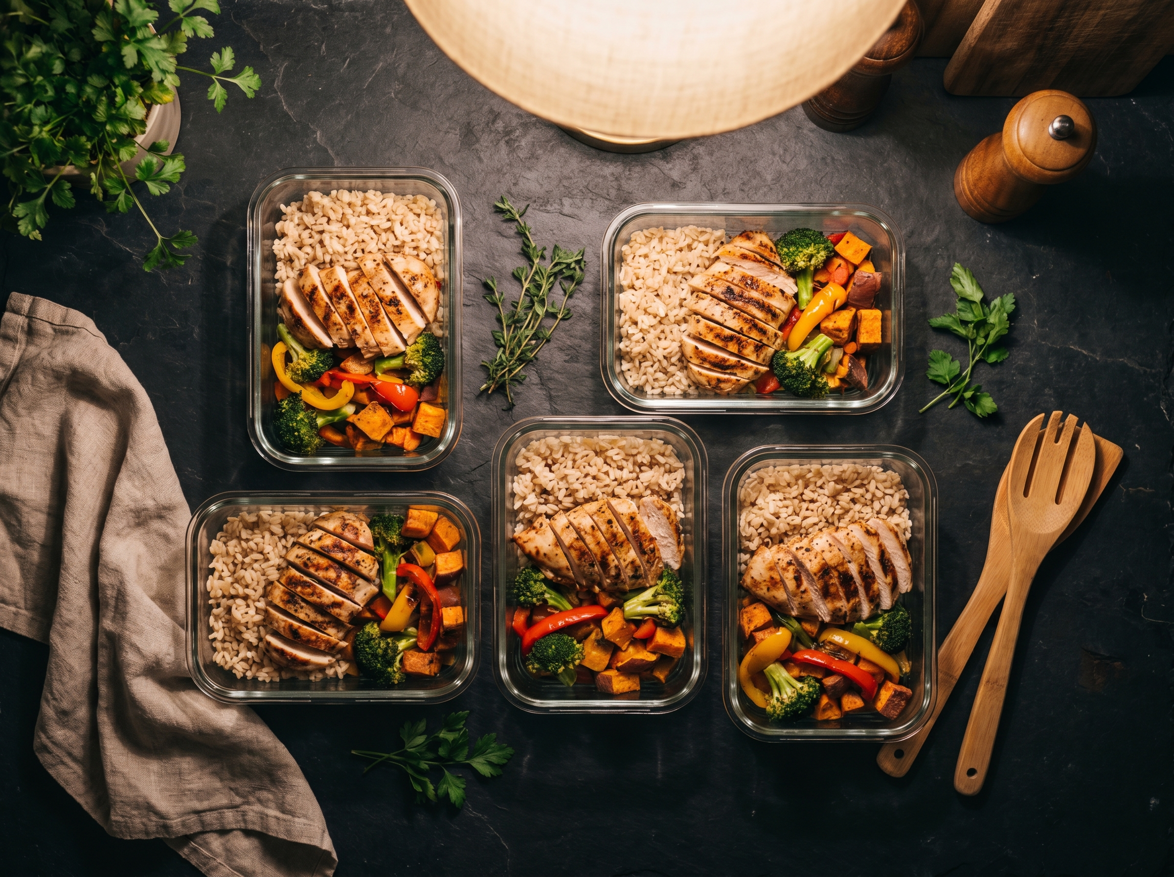 Meal prep do Protocolo Solo — 5 marmitas prontas para a semana