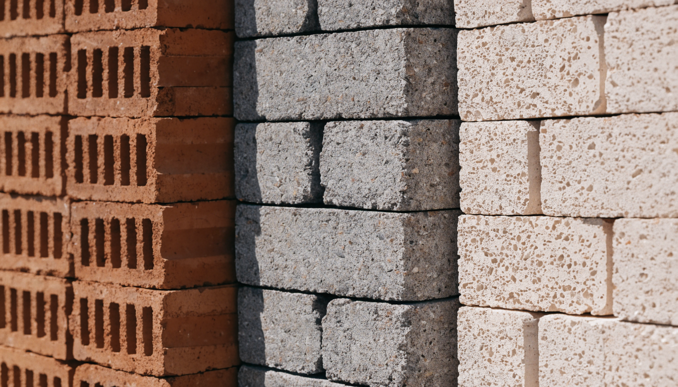 Brique, parpaing ou béton cellulaire : quel matériau pour vos murs au Maroc ? 1 Comparatif de matériaux de murs : brique, parpaing et béton cellulaire