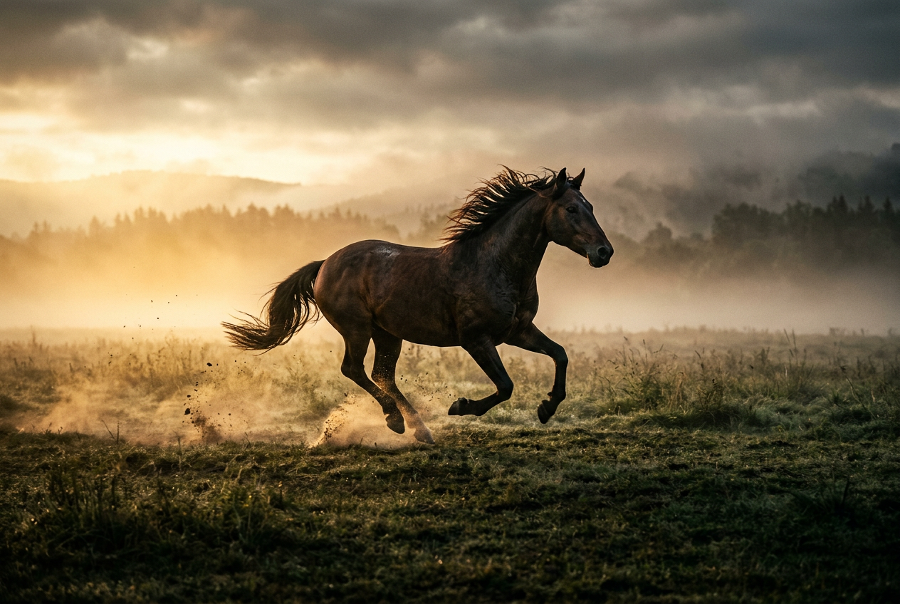Cavalo em velocidade