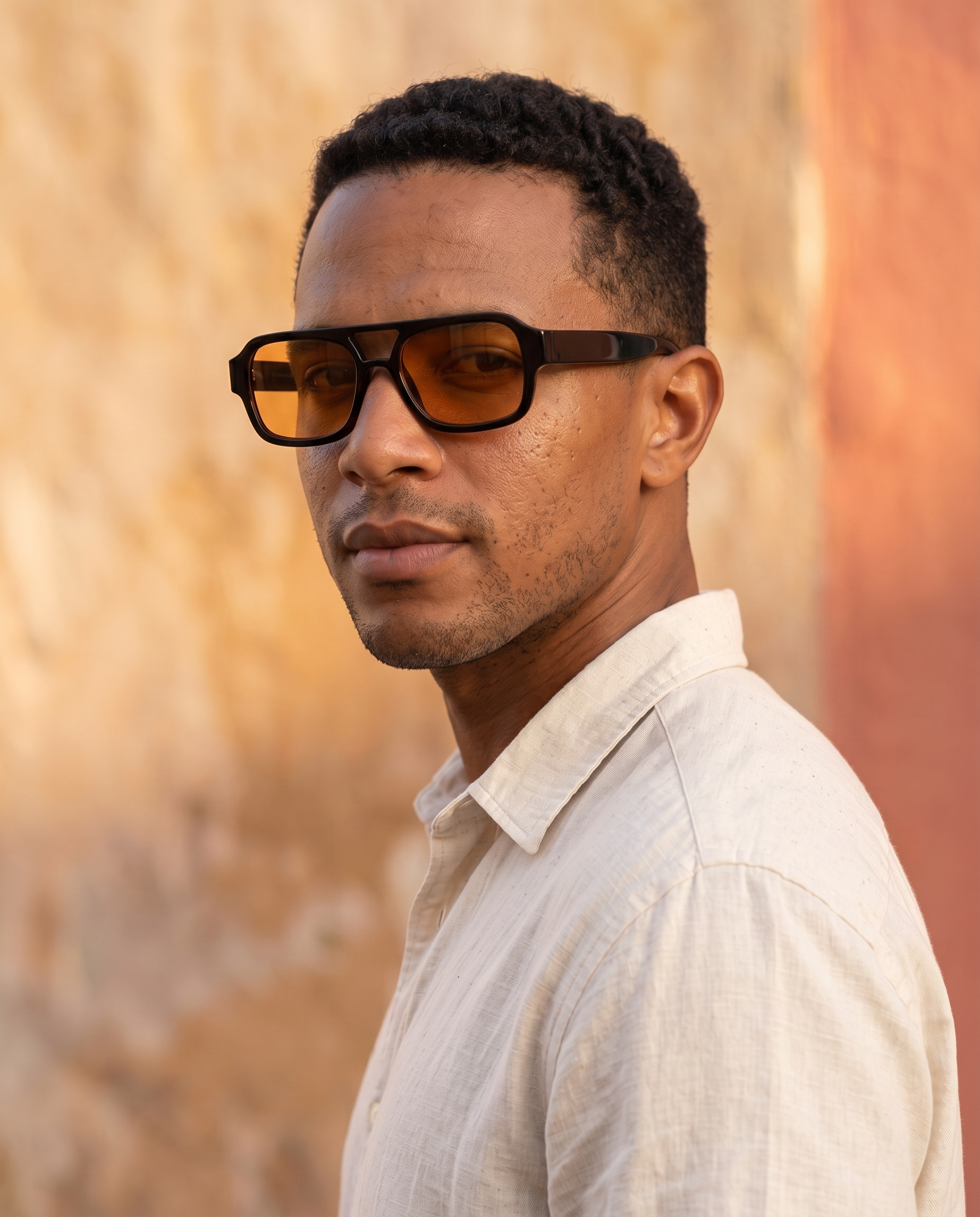 Man wearing PUNDA PIETERMAAI sunglasses in Pietermaai Curacao