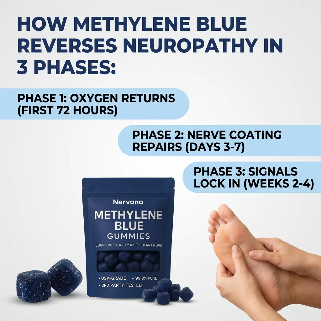 How methylene blue works in 3 phases