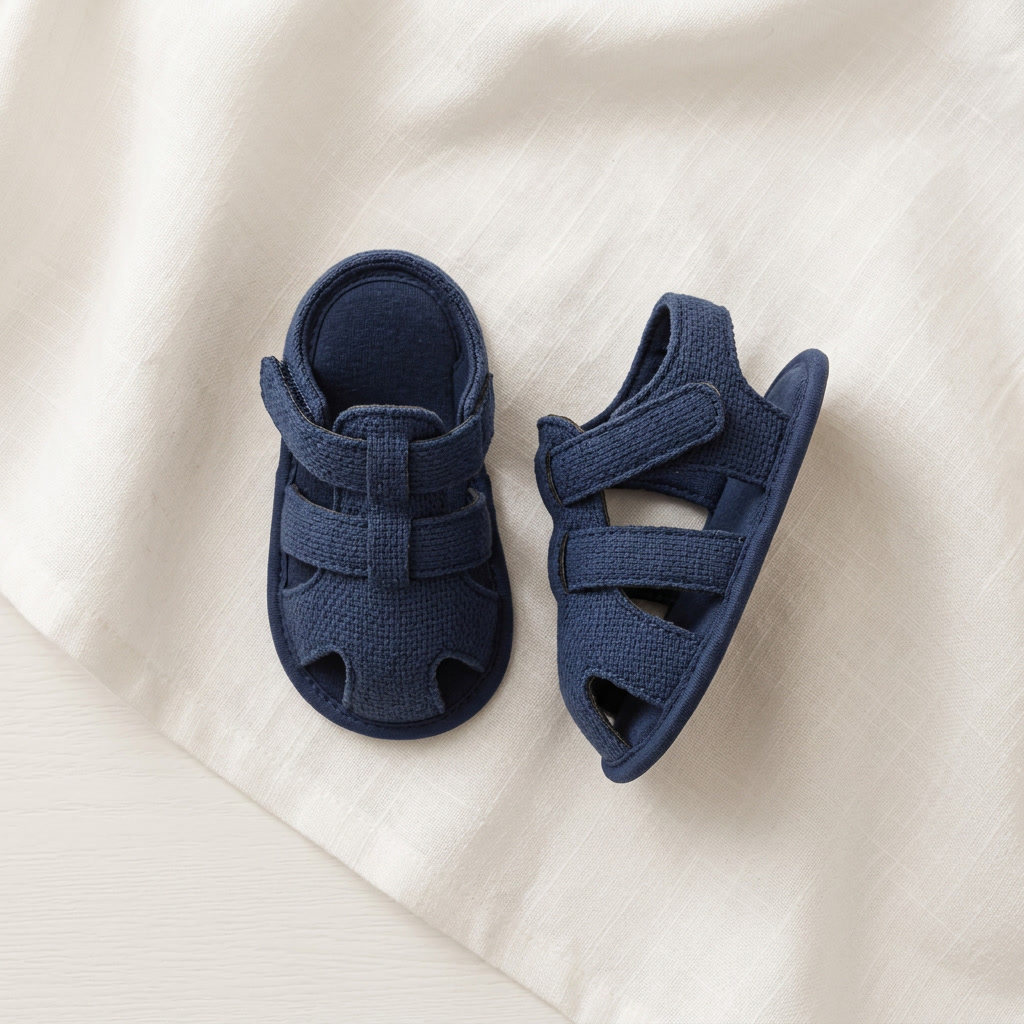 Soft cotton baby sandals by Mimou Babywear