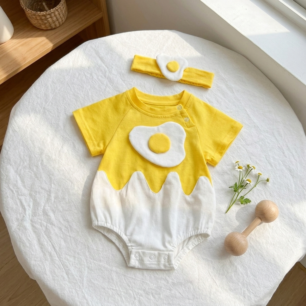 Mimou Babywear Pelele de verano amarillo soleado