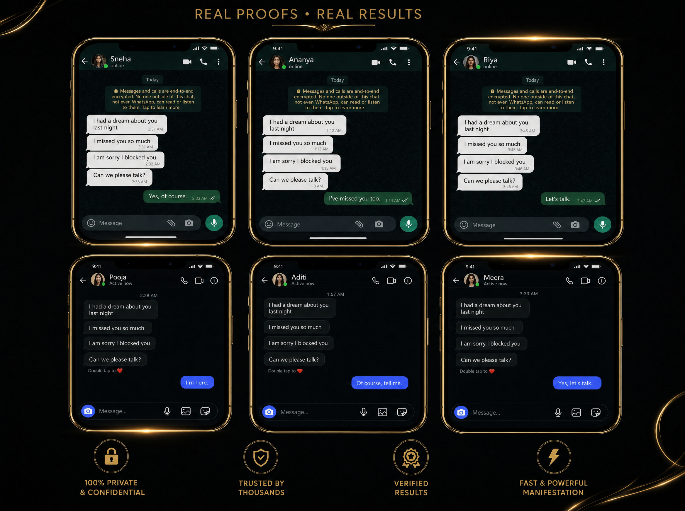 WhatsApp Manifestation Proof Grid
