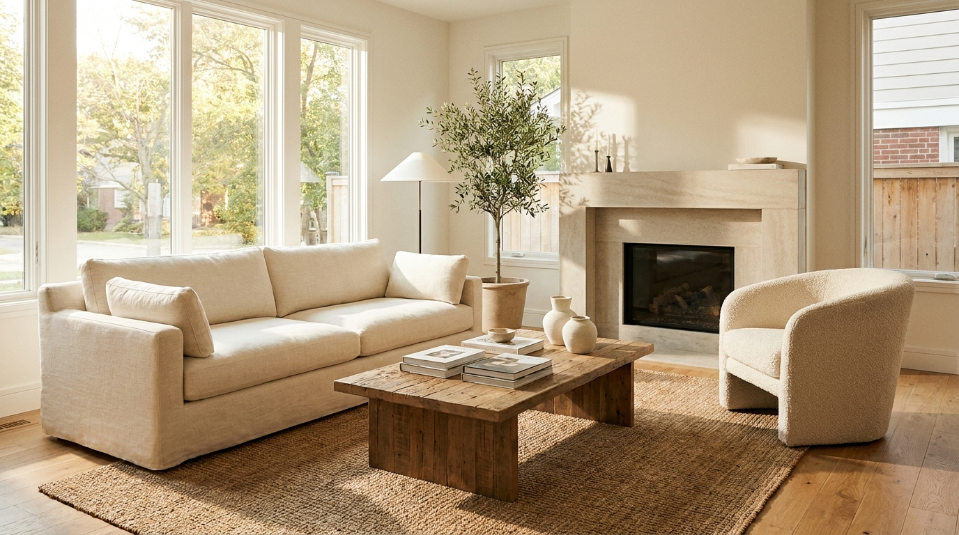 Spotless freshly cleaned living room