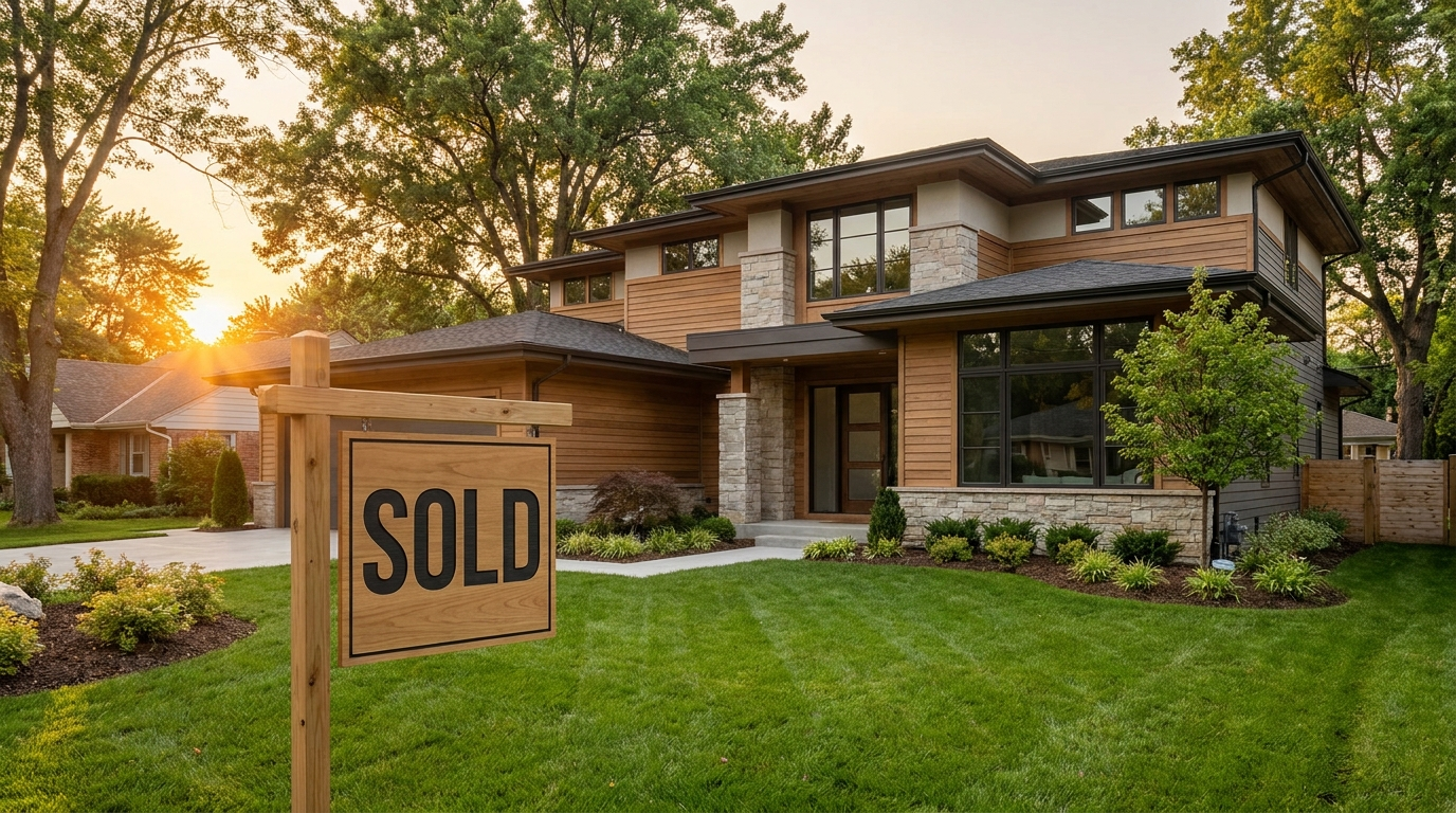 Beautiful home with a sold sign
