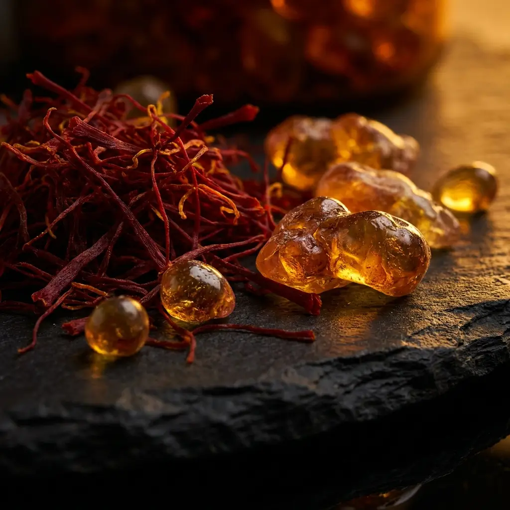 Saffron amber