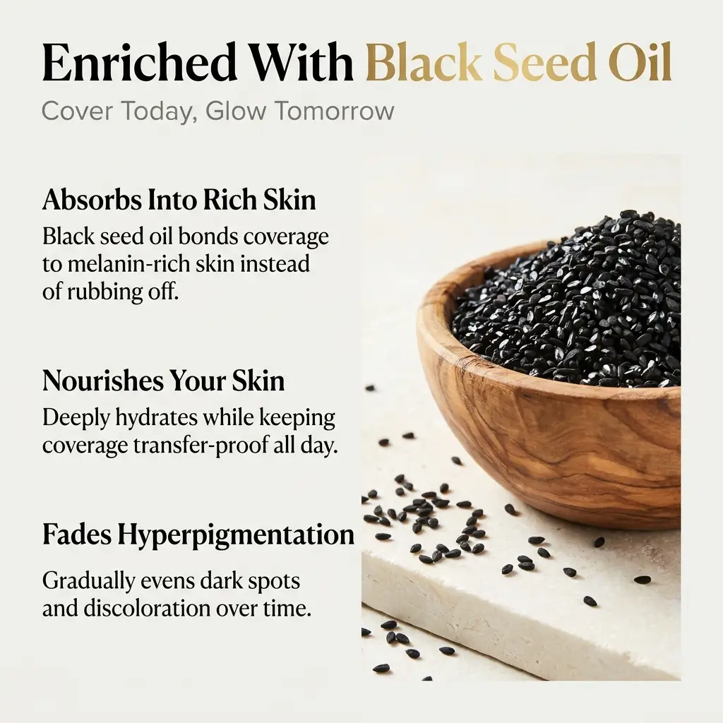 MAEVEN enriched with black seed oil for melanin-rich skin