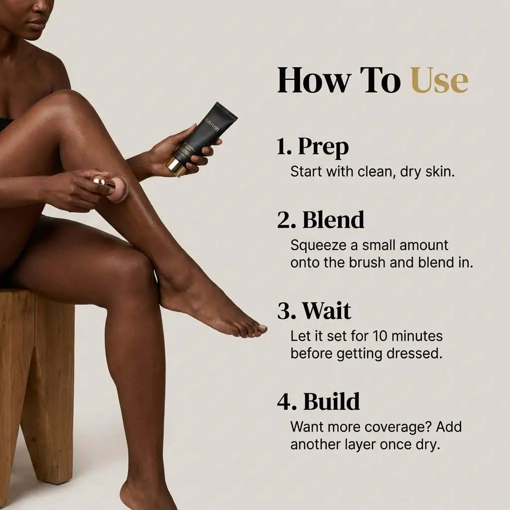 How to use MAEVEN body coverage cream in 4 steps