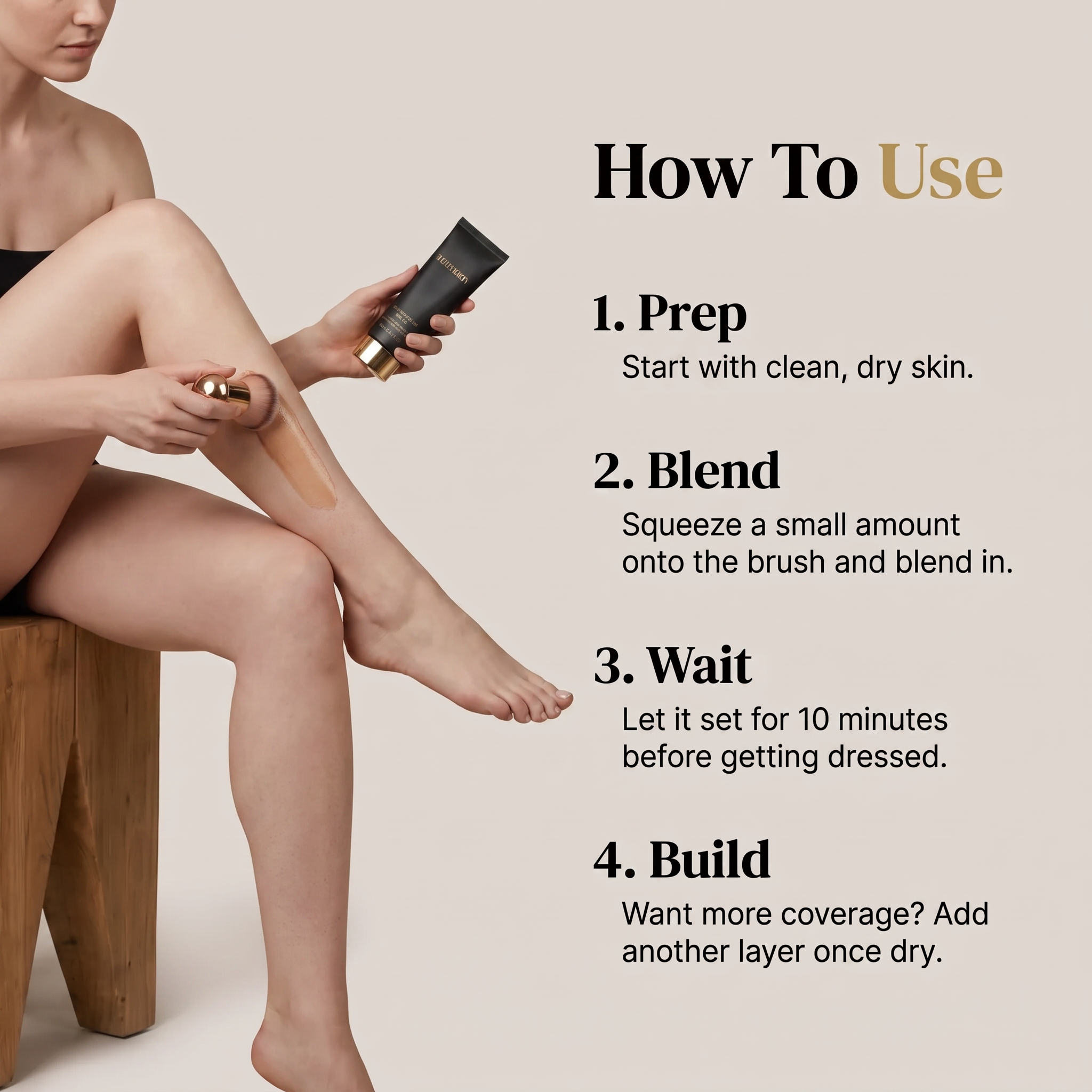How to use MAEVEN body coverage cream in 4 steps