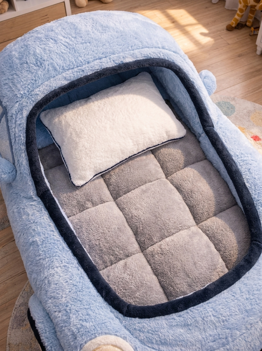 Quilted mattress inside the Siesta Racer