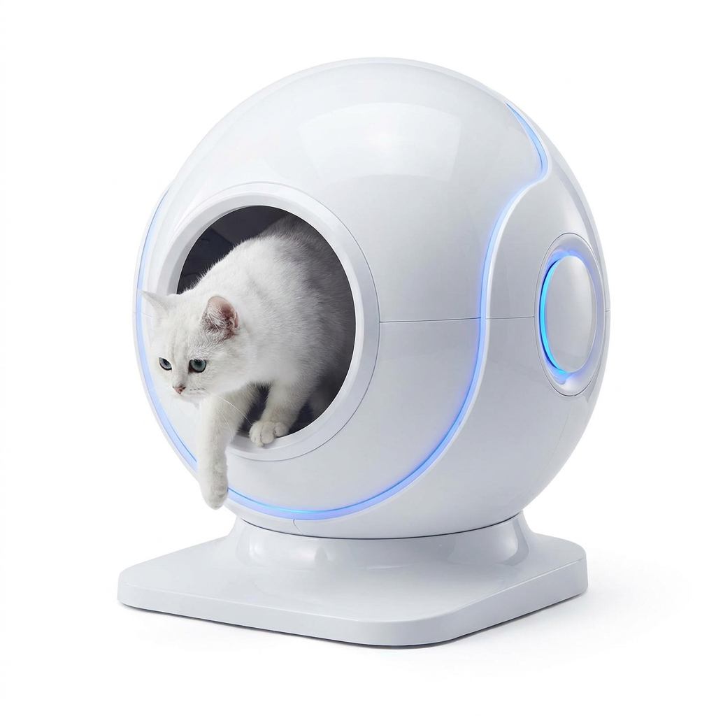 Self-cleaning litter box, one-time use*