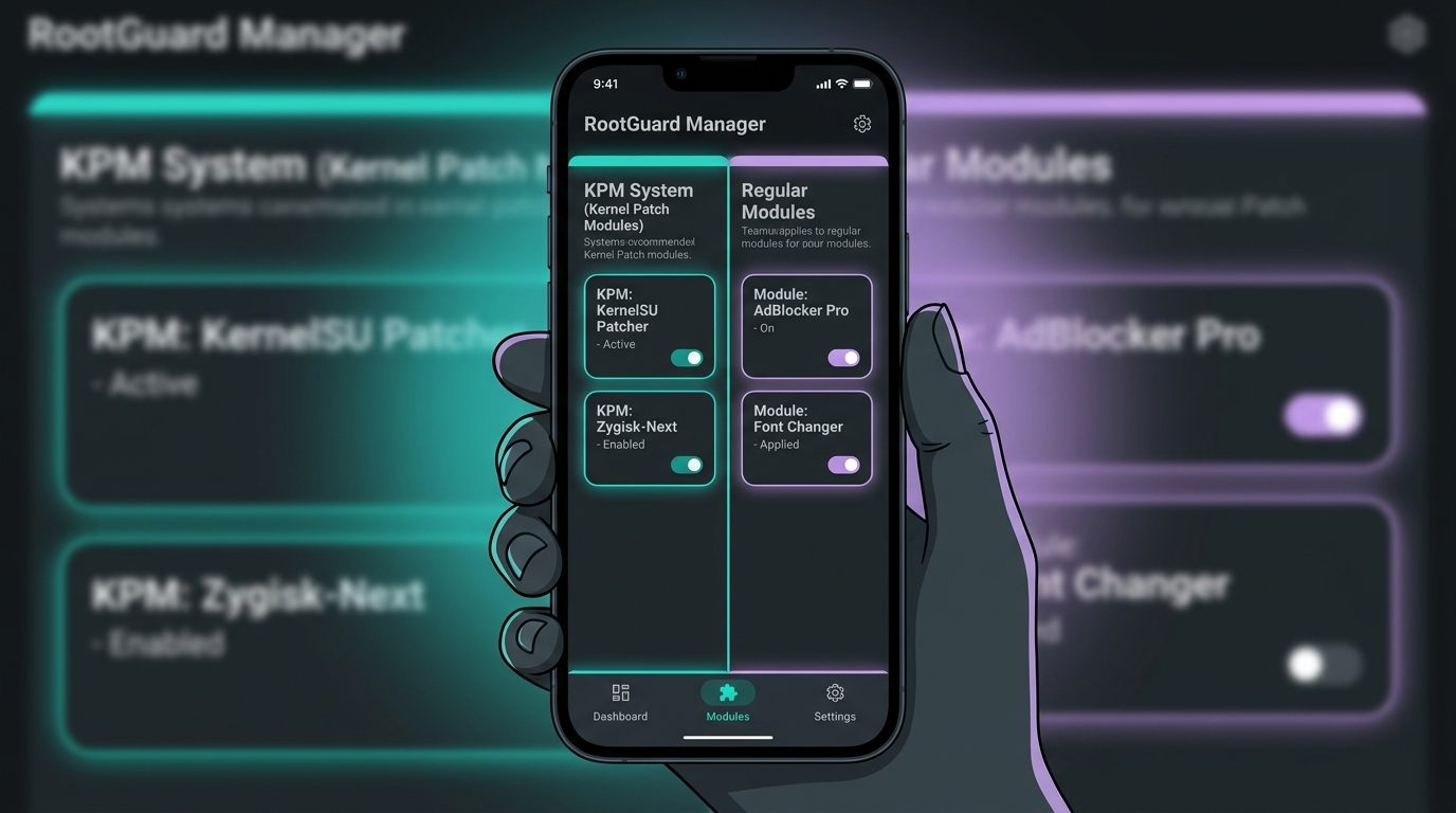 APatch KPM kernel-patch modules alongside regular modules
