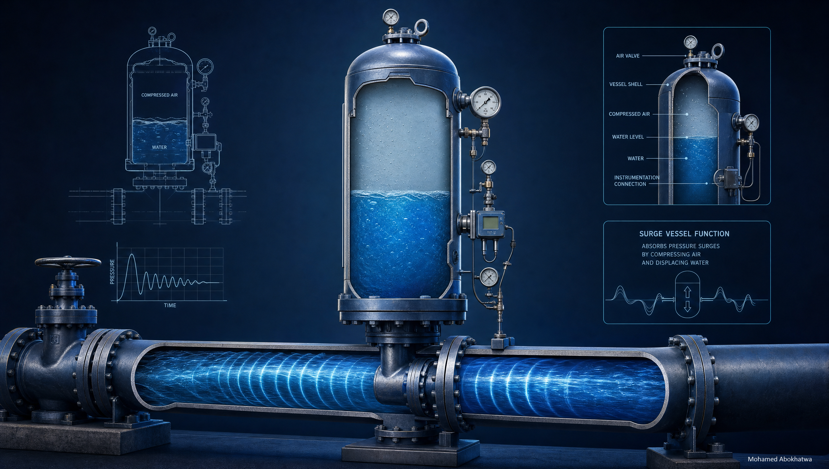 Hydropneumatic Surge Vessel