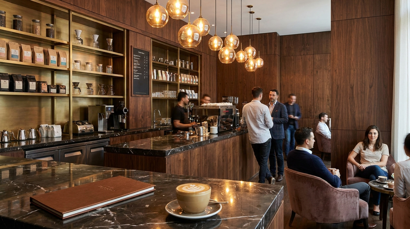 Premium Pilar Coffee Bar interior