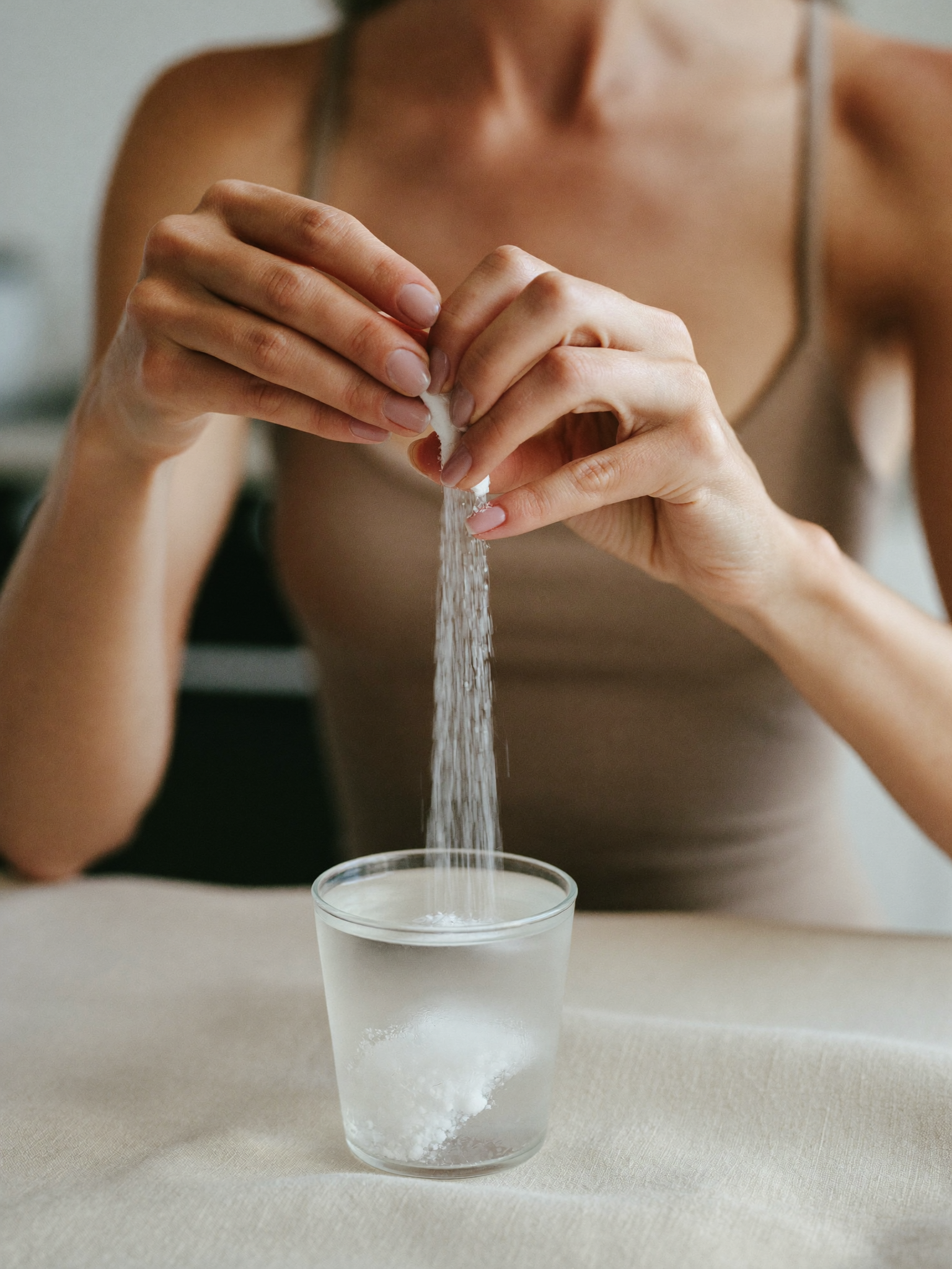 Morning ritual — mixing VeraCell into water