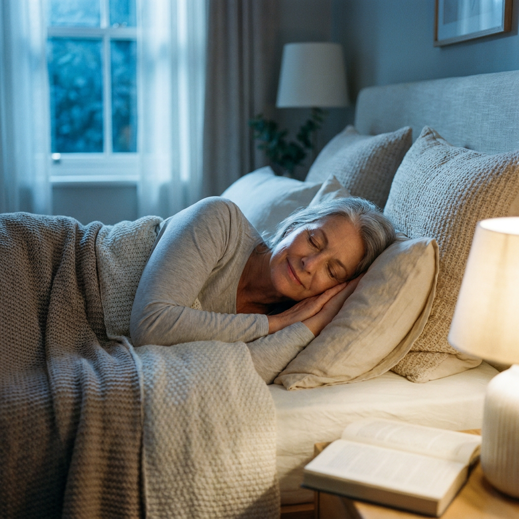 Woman sleeping peacefully through the night